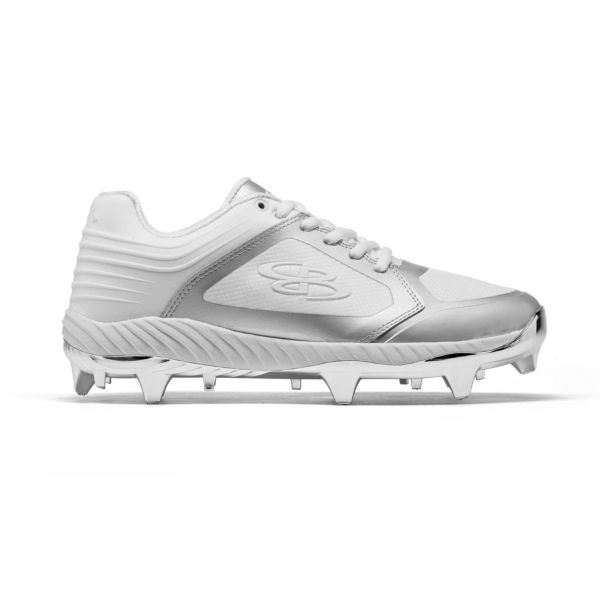 Women's Ballistic Chroma Molded Cleat Chrome Silver/Metallic Silver/White