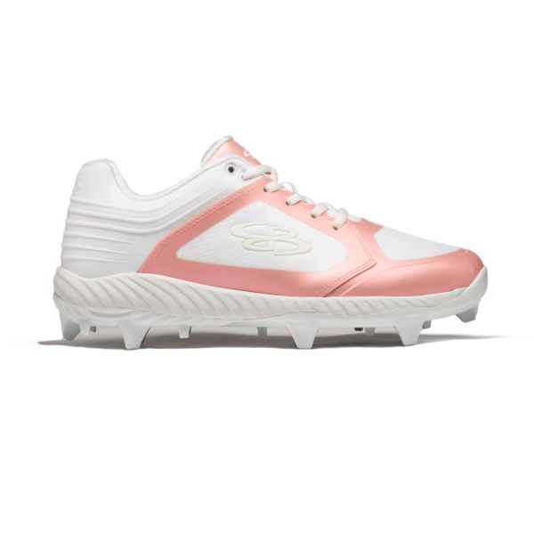 Women's Ballistic Color Shift Molded Cleat White/Light Pink