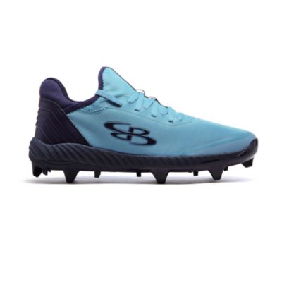 light blue baseball cleats