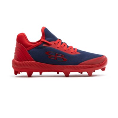 red white and blue nike baseball cleats