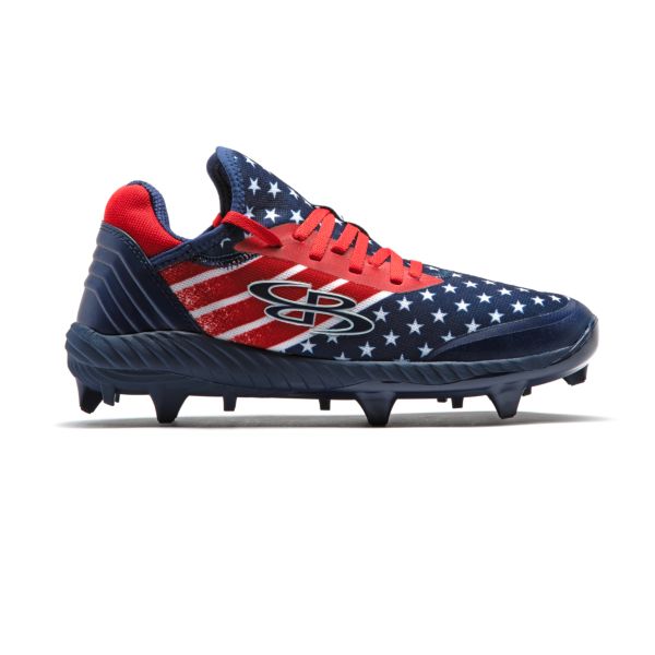 Men's Raptor Flag 1 Molded Cleats Navy/Red/White