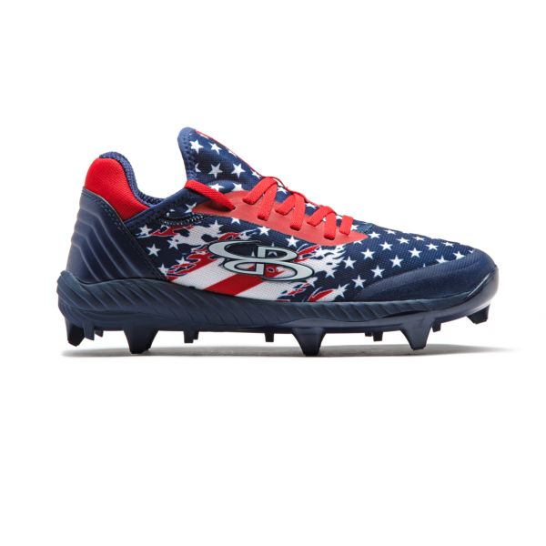 Men's Raptor Flag 3 Molded Cleats Red/Navy/White