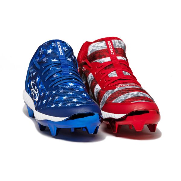 Men's Raptor Chroma USA Freedom Charge Molded Cleat Chrome Red/Chrome Royal Blue