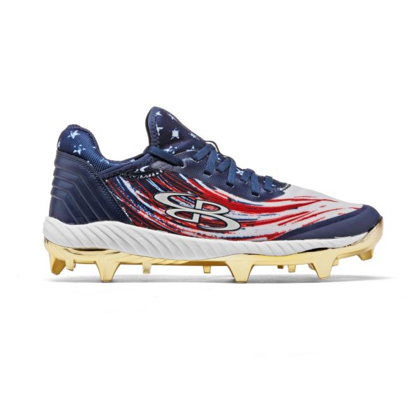 Men's Raptor Chroma USA Triumph Molded Cleat Chrome Gold/Navy