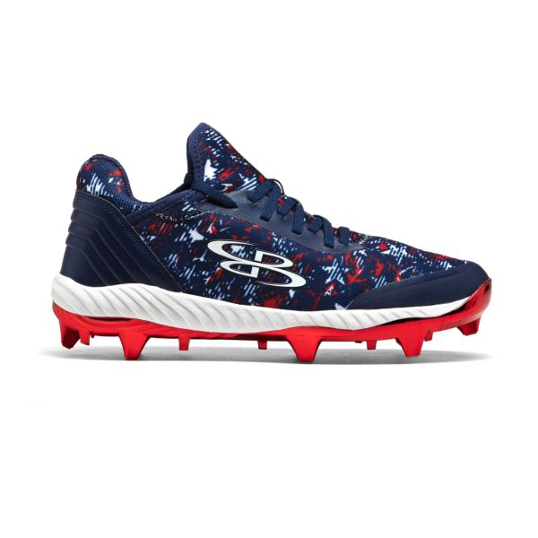 Men's Raptor Chroma USA Ambition Molded Cleat Chrome Red/Navy