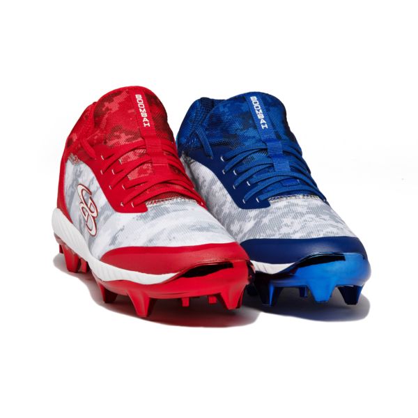 Men's Raptor Chroma USA Freedom Rush Molded Cleat Chrome Red/Chrome Royal Blue