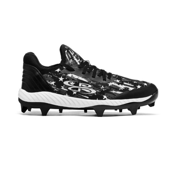 Men's Raptor USA Star Field Molded Cleat Black/Charcoal/White