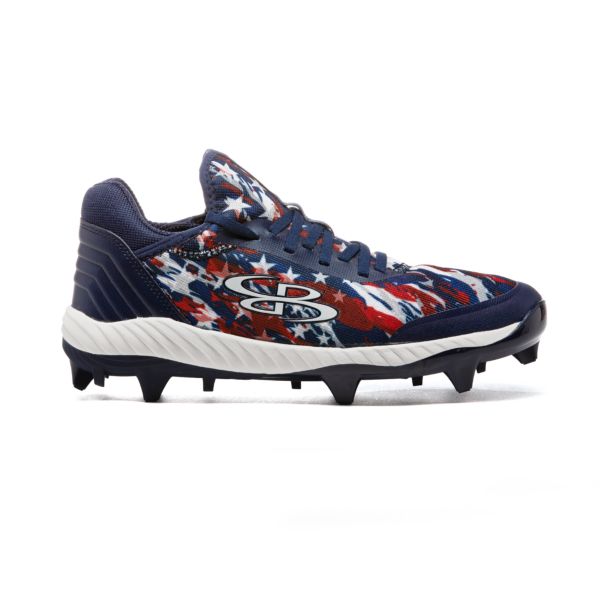 Men's Raptor USA Corps Molded Cleat Navy/Red/White