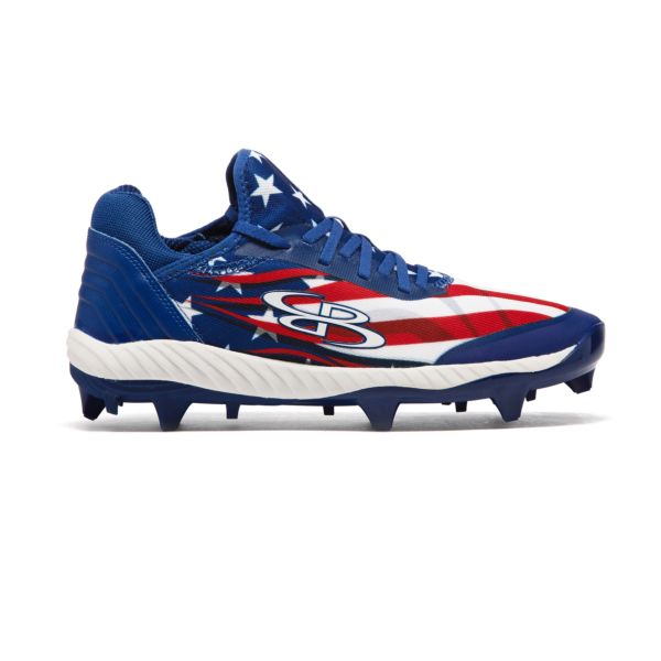 Men's Raptor USA Freedom Flow Molded Cleat Royal/Red/White