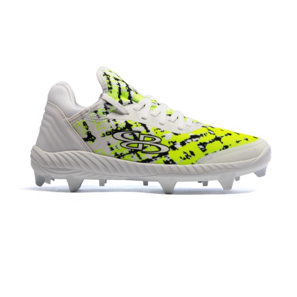 Men's Raptor Neon Molded Cleats White/Black/Twitch