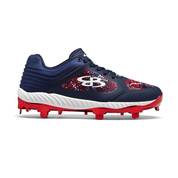 Men's Ballistic Chroma USA Bravery Metal Cleat Chrome Red/Navy