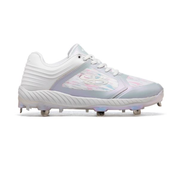 Women's Ballistic SE Luminary Burst Metal Cleat Pearl/White