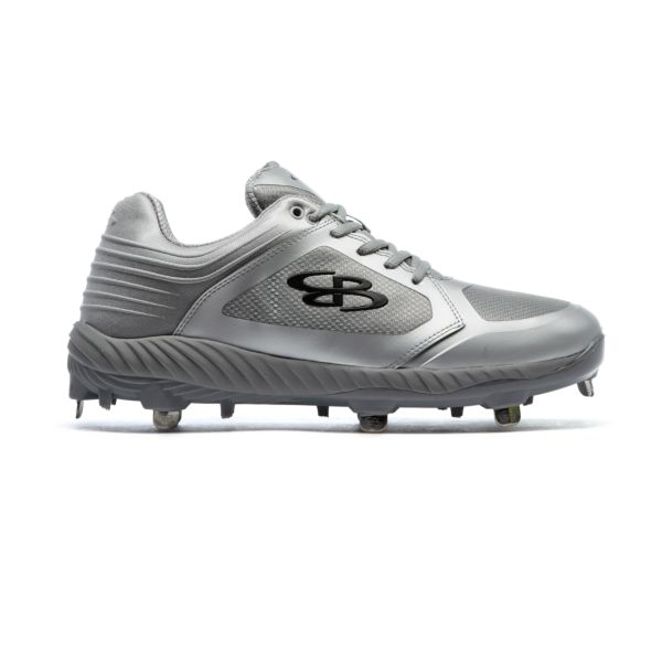 Men's Ballistic Metallic Metal Cleat Gray/Silver