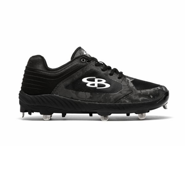 Men's Ballistic Shimmer Camo Metal Cleat Black