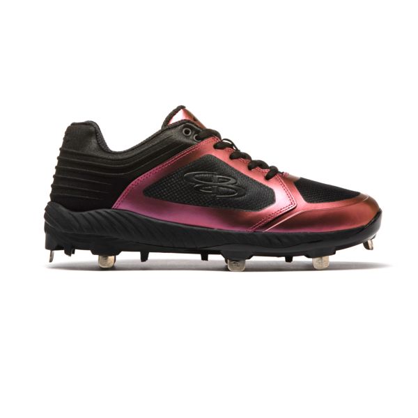 Women's Ballistic Color Shift Metal Cleat Black/Wine