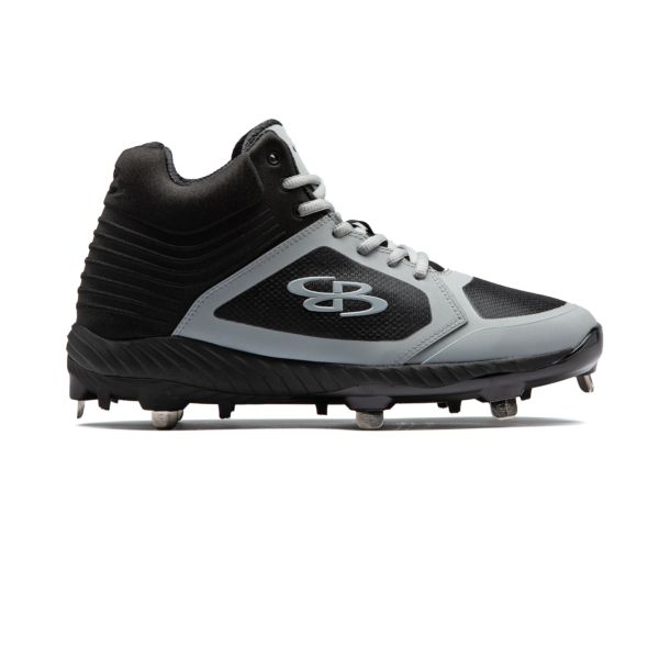 Women's Ballistic Mid Metal Cleats Black/Gray