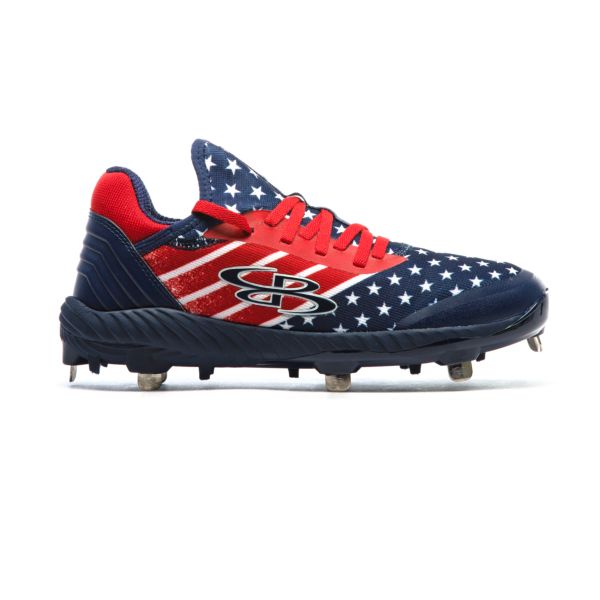 Men's Raptor Flag 1 Metal Cleats Navy/Red/White