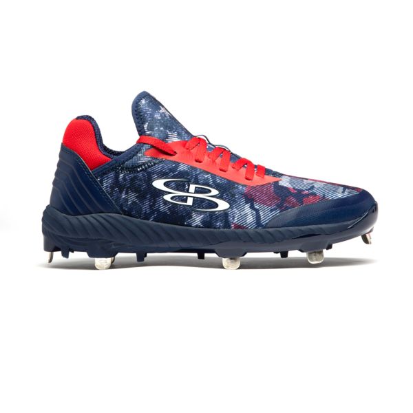 Men's Raptor Flag 2 Metal Cleats Navy/Red/White