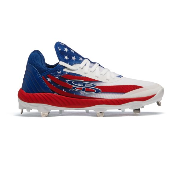 Men's Raptor Flag 4 Metal Cleats Royal/Red/White