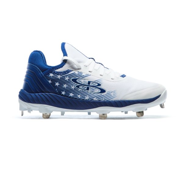 Men's Raptor Flag 6 Metal Cleats Royal/White