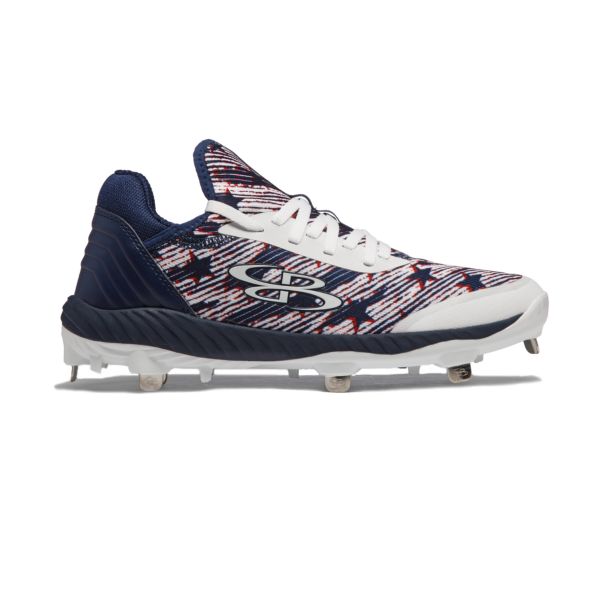 Women's Raptor Flag 5 Metal Cleats Navy/Red/White