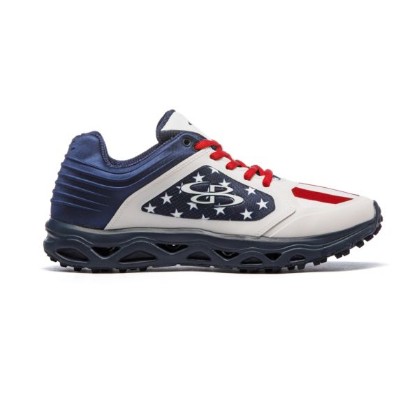 Men's Ballistic Low Flag 1 Turf Shoes Navy/Red/White