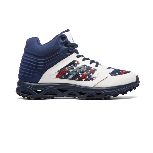 Men's Ballistic Mid Flag 2 Turf Shoes Navy/Red/White