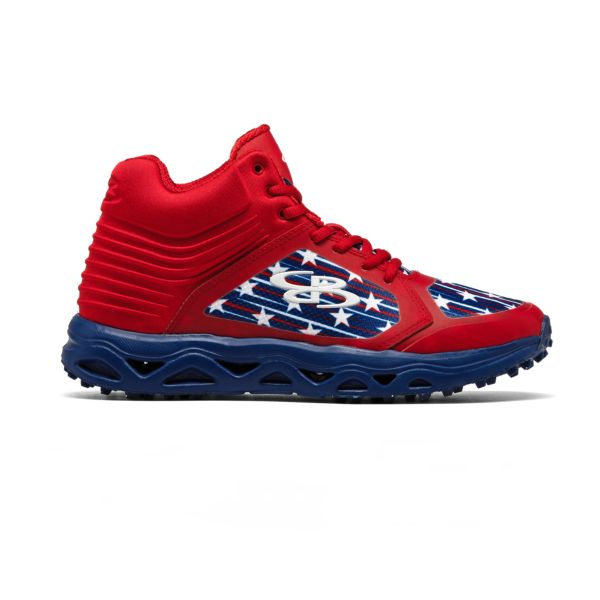 Men's Ballistic Chroma USA Gallantry Turf Mid Metallic Royal Blue/Royal Blue/Red