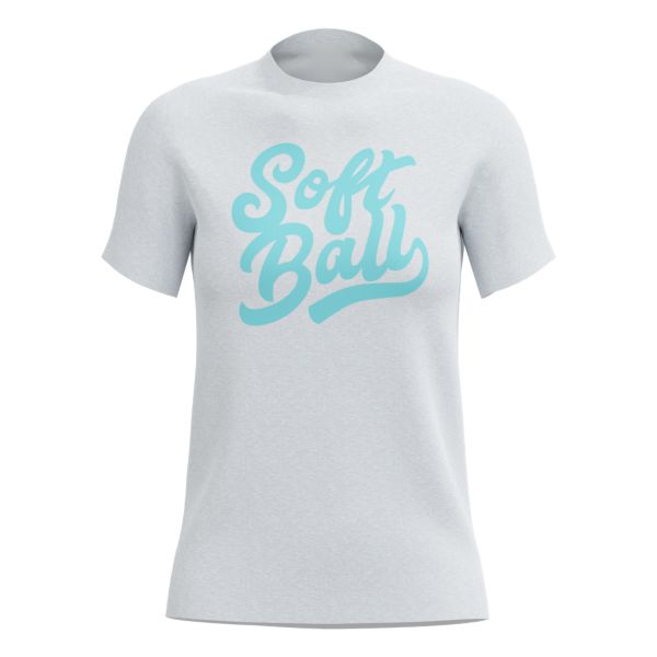 Girl's Softball Breeze Tee (3018G-2004) White/Aqua