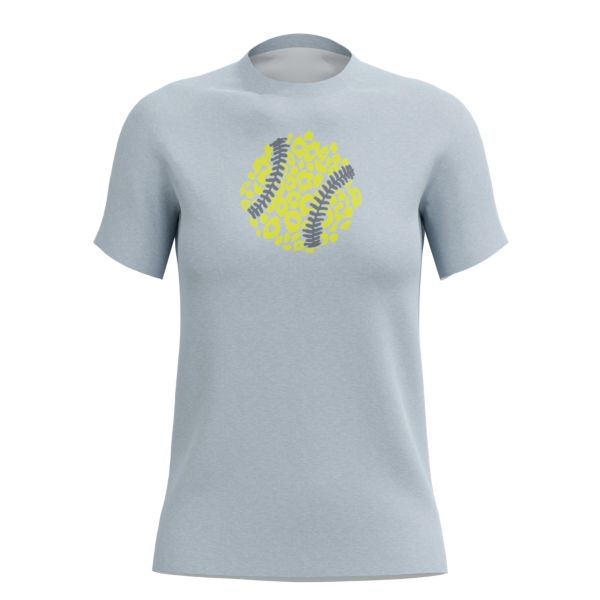 Girl's Softball Breeze Tee (3018G-2005) Gray/Optic Yellow