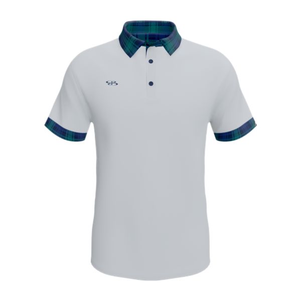 Men's Semi-Fitted Ultimate Polo (3145-2005) Arctic Gray/Navy/Royal Blue