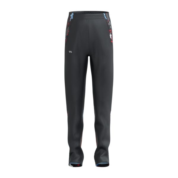 Men's USA Sleek Woven Tapered Pant (5120-2005) Black/Red/White