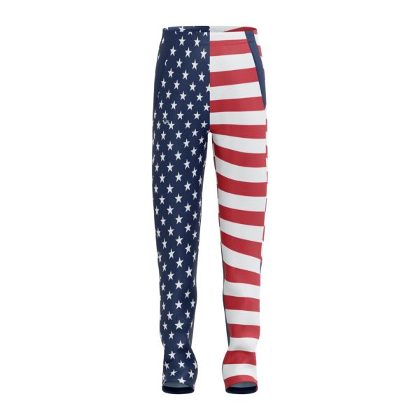 Men's USA Sleek Woven Tapered Pant (5120-2007) Navy/Red/White