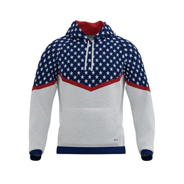 Men's USA Supreme Tech Fleece Hoodie (692-2014) Red/White/Navy