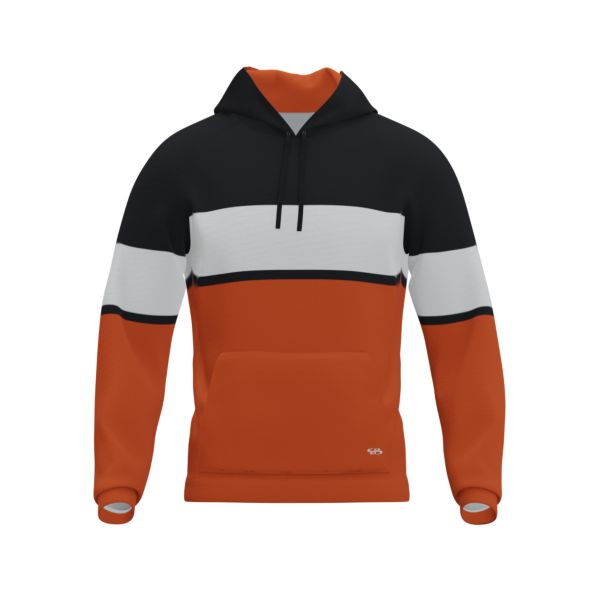 Boy's Supreme Tech Fleece Baseball Hoodie (692Y-2021) Black/Orange/White