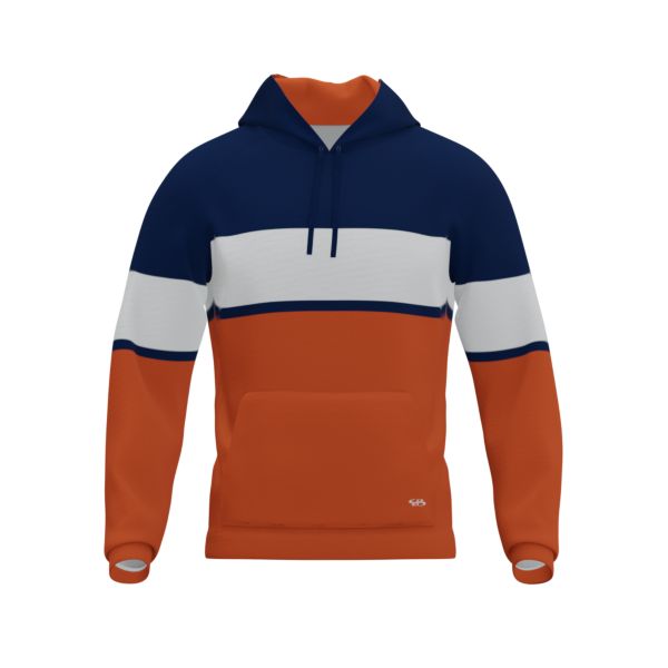Boy's Supreme Tech Fleece Baseball Hoodie (692Y-2021) Navy/Orange/White