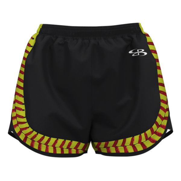 Women's Softball Black Seams Aspire Shorts