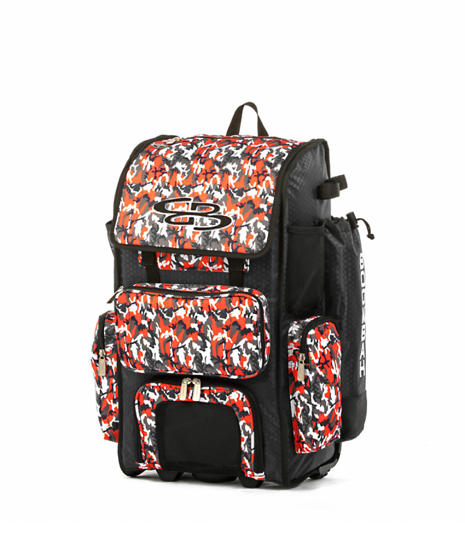 Wheeled & Backpack Version Boombah Superpack Hybrid Rolling Bat Bag Camo Multiple Colors