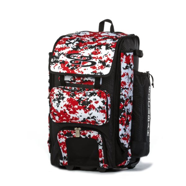 Catcher's Superpack Hybrid Digital Camo Rolling Bat Bag