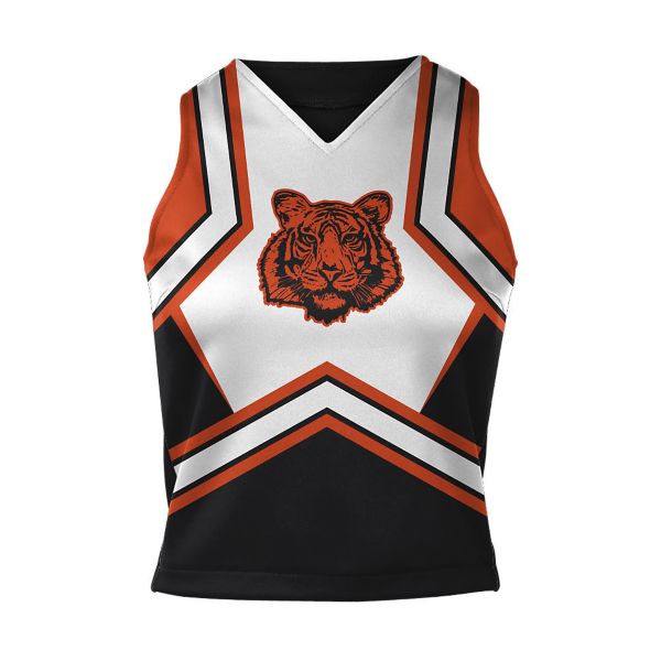 Girls' Full Dye, Cheer V-Neck Shell (PS-2035W)