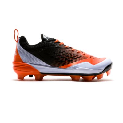 orange and black youth baseball cleats