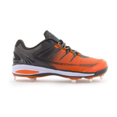 orange and black youth baseball cleats