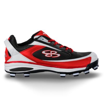 boombah red white and blue cleats