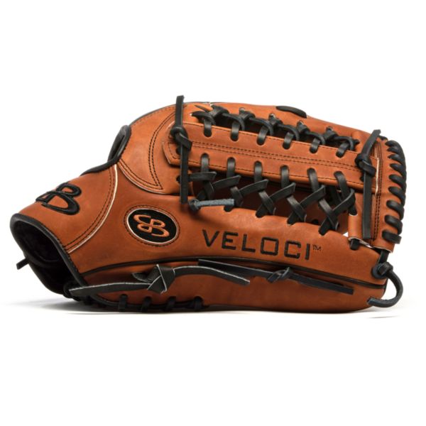 Veloci GR Series Slowpitch Fielding Glove with B17 T-Web and Soft Cowhide Leather Medium Brown/Black