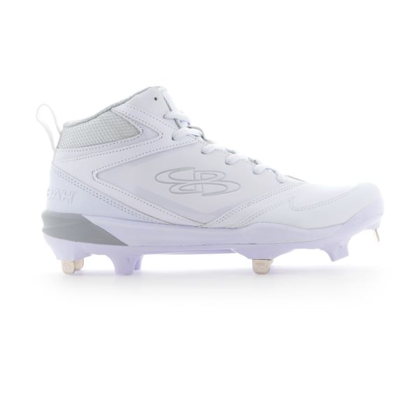 womens white metal cleats