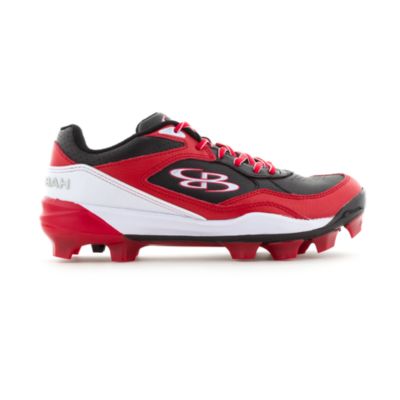 boombah red white and blue cleats