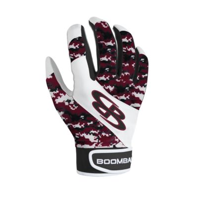 maroon batting gloves