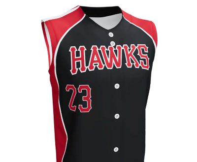 Full Button Sleeveless Jersey