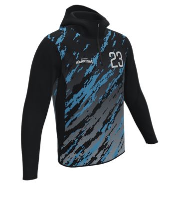 Sleek Woven Hooded Quarter Zip