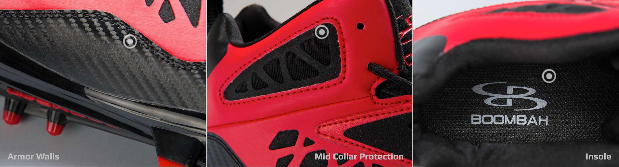 Boombah Gamma Burst Molded Football Cleat Details